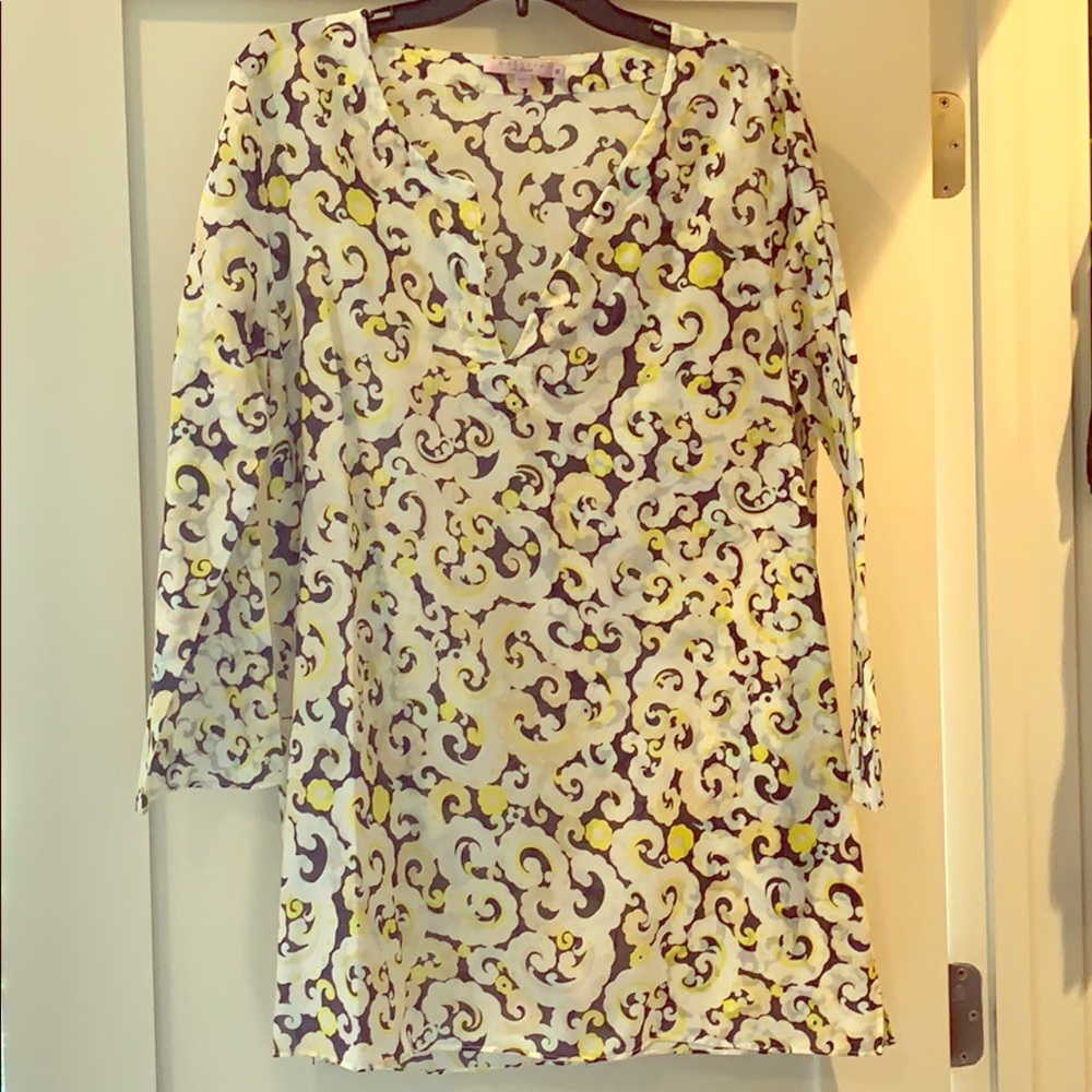 Calypso St. Barth navy & yellow light tunic